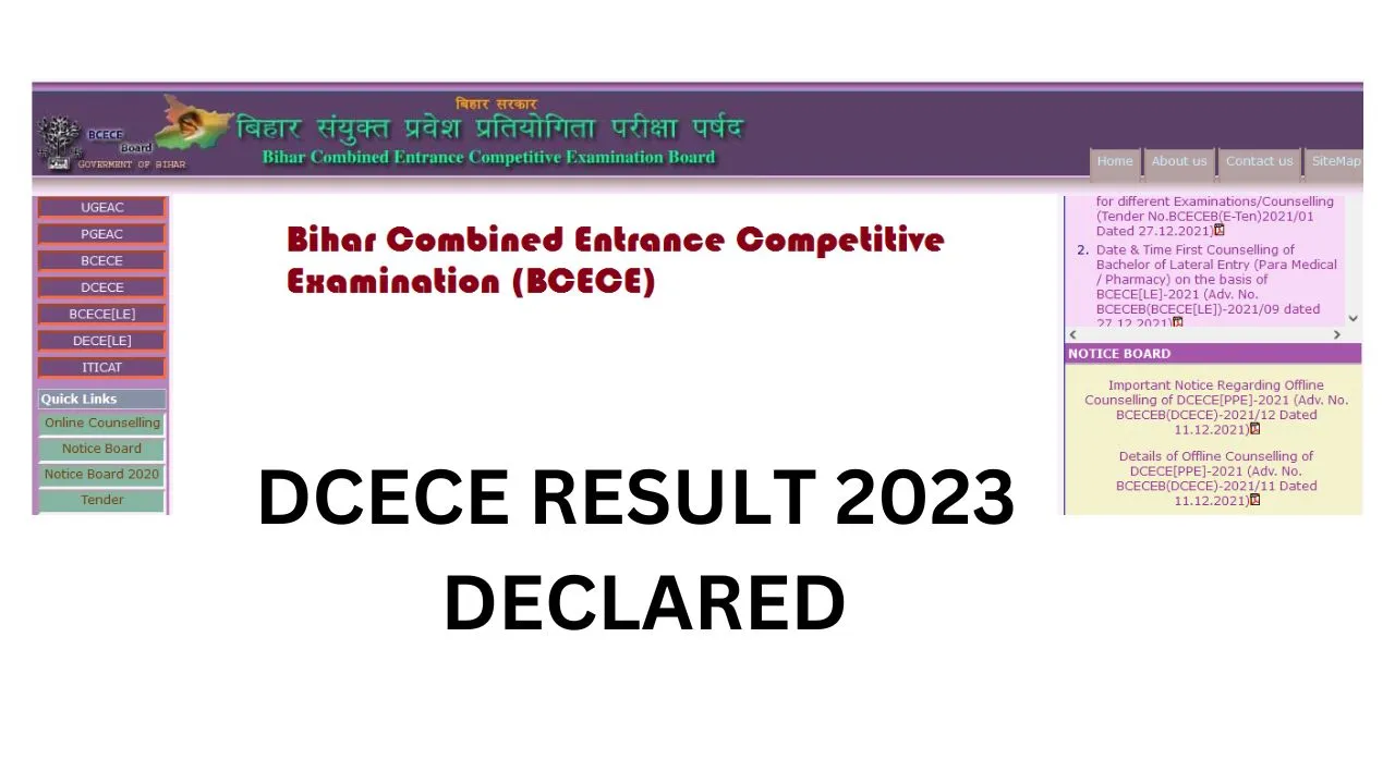 DCECE RESULT 2023